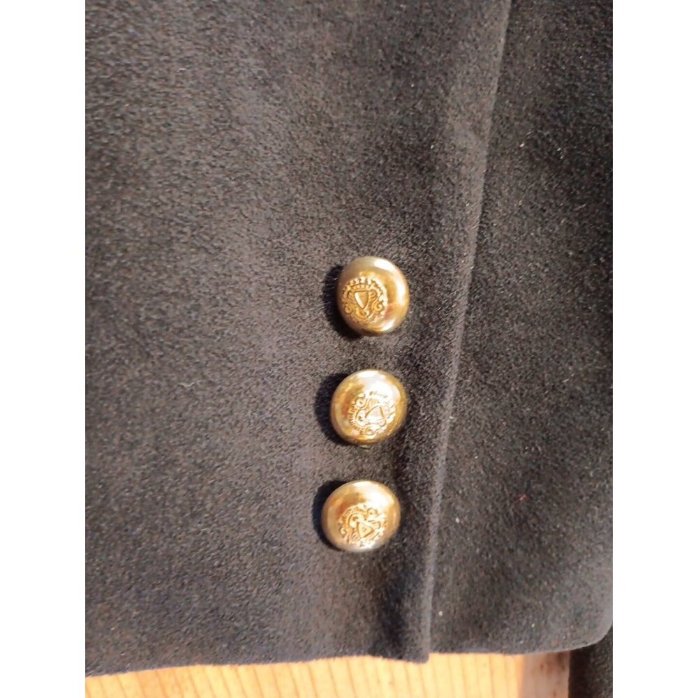 Vtg Vera Maxwell Original Womens S Skinner Ultra Suede Blazer Black Academia - Picture 4 of 6